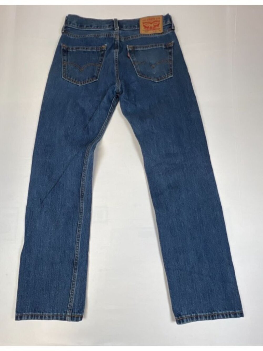 Levi's 505 Men's 29x30 Blue Denim Jeans Straight Leg Regular Fit - Picture 2 of 8